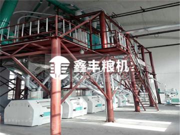 新疆庫(kù)爾勒60噸面粉機(jī)安裝案例